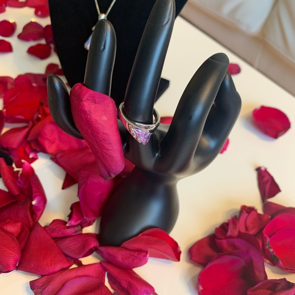 Jewelry set. Pendant, earrings and ring - Picture 8 of 8